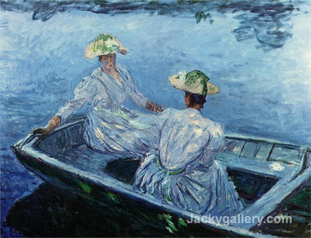 The Blue Row Boat by Claude Monet paintings reproduction
